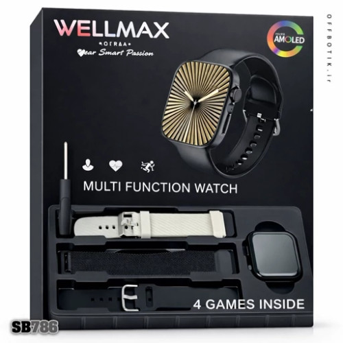 ساعت مچی هوشمند WELLMAX SB786 سری 10 دارای چهار بازی کلی امکانات بدون رقیب